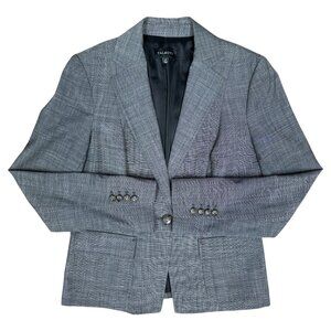 EUC‎ Women's TALBOTS Wool Blazer 1-Button Lined Jacket w/Pockets Gray | Size 6